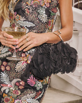 Soft Glance Floral Top Handle Pouch