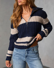 Falling Ivy Striped Knit Sweater