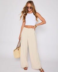 Brunch Ready Linen Blend High Rise Pants