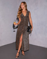 Enchanted Hour Lurex Maxi Dress