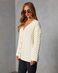 Autumn Solstice Cable Knit Cardigan