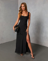 Edine Tiered Chiffon Maxi Dress