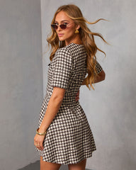 Lysette Tweed Houndstooth Mini Dress