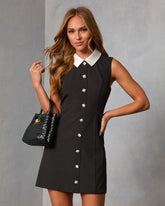 Connery Contrast Collar Mini Dress