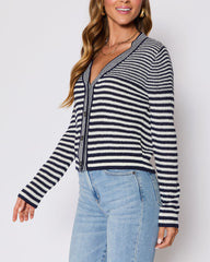 Cape Cod Striped Cardigan
