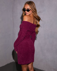 Ondine Off The Shoulder Mini Sweater Dress