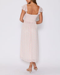 Enchanted Smocked Ruffle Floral Maxi Dress