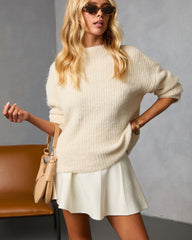 Slow Mornings Ribbed Mock Neck Sweater