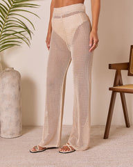 Solessa Lurex Crochet Cover Up Pants