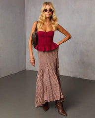 Rylin Gingham Maxi Skirt