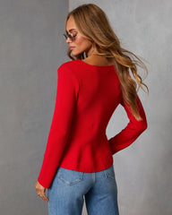 Jesina Peplum Sweater Top