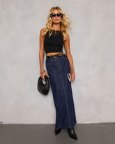 Mulled Dreams Denim Maxi Skirt