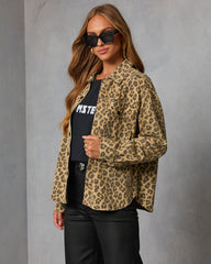 Soft Claw Printed Shirt Jacket