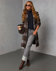Devora Plaid Double Breasted Coat