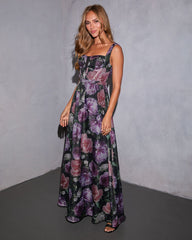 Willow Hour Printed A Line Maxi Dress