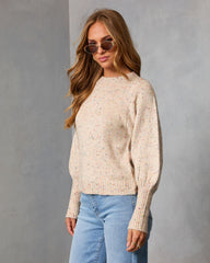Emmie Crewneck Speckled Sweater