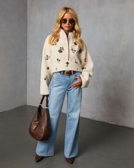 Chalet Embroidered Floral Pullover Jacket