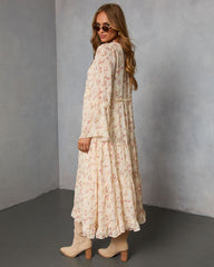 Amber Drift Printed Maxi Dress