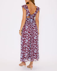 Enchanting Floral Ruffle Maxi Dress
