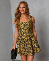 Folklore Fade Printed Corset Mini Dress