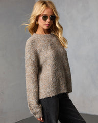 Dilone Curled Knit Crew Neck Sweater
