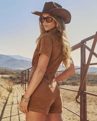 Annina Corduroy Zip Up Romper