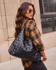 Ramina Woven Leather Shoulder Bag