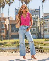 Martinez Crochet Knit Vest Top