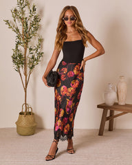 Romia Lace Trim Maxi Skirt