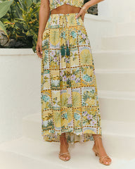 Solera Tropical Print Maxi Skirt