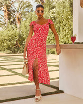 Whimsy Garden Floral Midi Dress