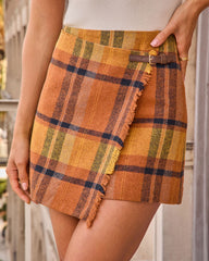 Amber Orchard Wrap Mini Skirt
