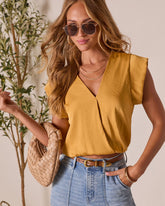 Better Days Draped Front Top
