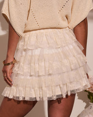 Barefoot Heart Tiered Mini Skirt