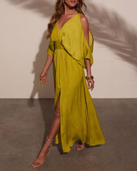 Luna Marina Kimono Maxi Dress