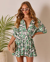 Seabloom Waist Tie Mini Dress