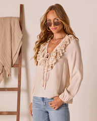 Lorenna Ruffle Peasant Top