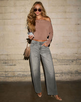 Birch Fade Rigid High Rise Barrel Jeans