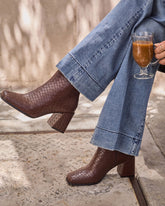 Chanie Woven Leather Booties