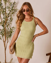 Afternoon Light Ruched Mini Dress