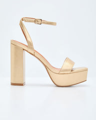 Cindria Metallic Platform Heels