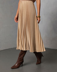 Vionette Pleated Midi Skirt