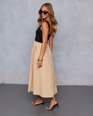 Maxime Knit Cotton Pocketed Midi Dress