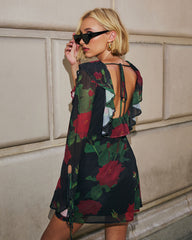 Sweet Romance Ruffle Floral Mini Dress