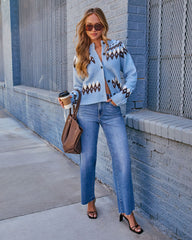 Serene Morning Abstract Cardigan