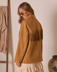 Even Ember Suede Fringe Jacket