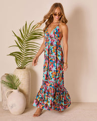 Leniah Tropical Floral Maxi Dress