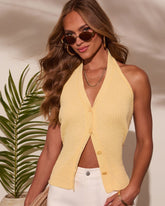 Summer Wander Halter Sweater Vest