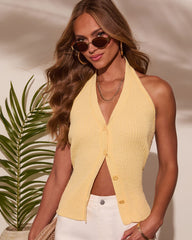 Summer Wander Halter Sweater Vest
