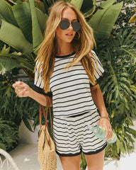 Lilie Striped Short Sleeve Top